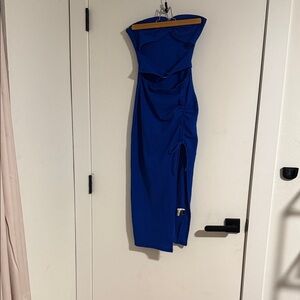 SHEIN Cobalt Blue Strapless Dress